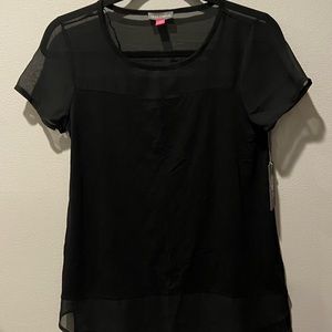 Vince Camuto Black Casual Summer T-Shirt Blouse VINTAGE